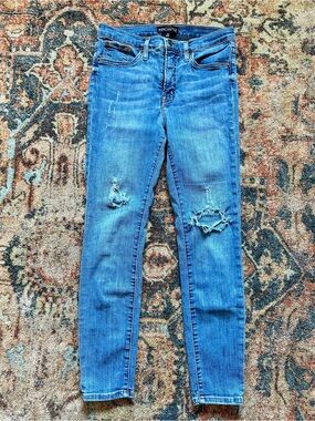 J. Crew Light Blue Ripped Skinny Jeans